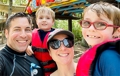 John V. Kane, Ph.D., wife, and sons